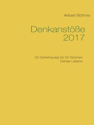 cover image of Denkanstöße 2017
